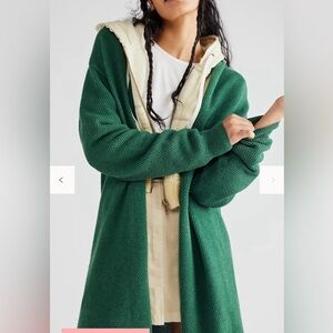 FP Beach Haliee cardigan XS convertible textured cotton open drape Beachy Casual